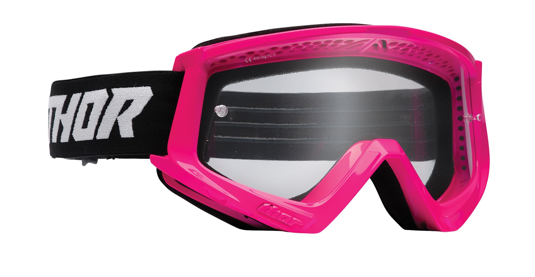 Thor 2025 Motocross Goggles Combat Racer Flo Pink Black